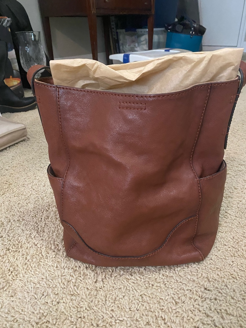 Frye Leather bucket purse in Brown